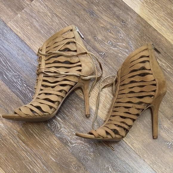 Sam Edelman Tan Stiletto Heels Cage Design - Picture 3 of 6